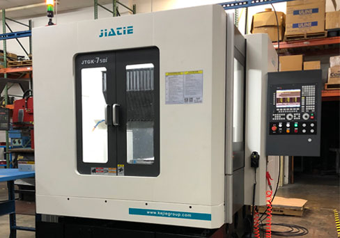 5-axis CNC machining center, angled view