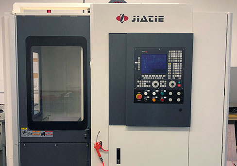 5-axis CNC machining center, front view